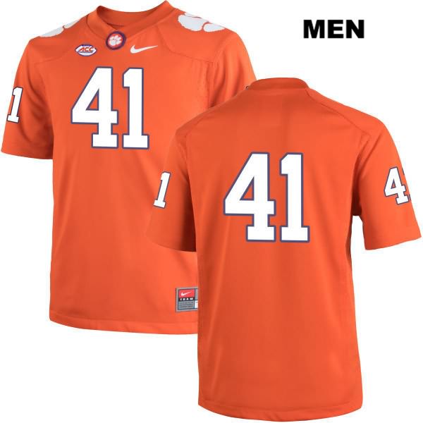 Men's Clemson Tigers #41 Grant Radakovich Stitched Orange Authentic Nike No Name NCAA College Football Jersey WKV4346UV